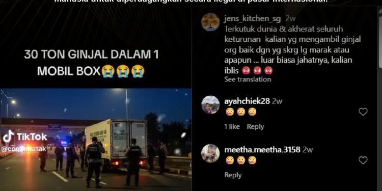 [SALAH] Mobil Berisi 30 Ton Ginjal Manusia