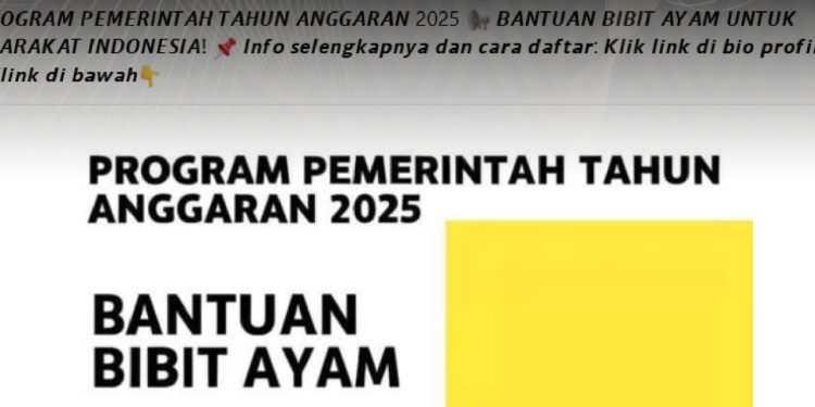 [SALAH] TAUTAN BANTUAN BIBIT AYAM DARI PEMERINTAH