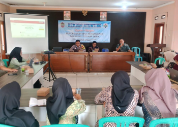 Polsek Kawali Hadiri Rembug Stunting Desa Lumbung, Koordinasi Penanganan Bersama Tiga Pilar