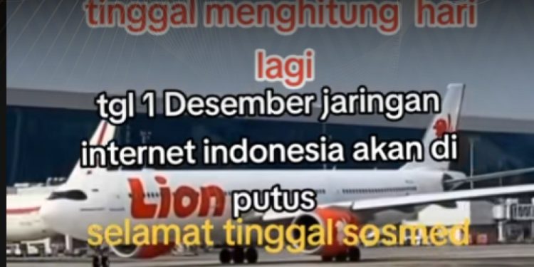 KLARIFIKASI HOAX – FABRICATED CONTENT  [SALAH] Tanggal 1 Desember Jaringan  Internet Indonesia Akan Diputus