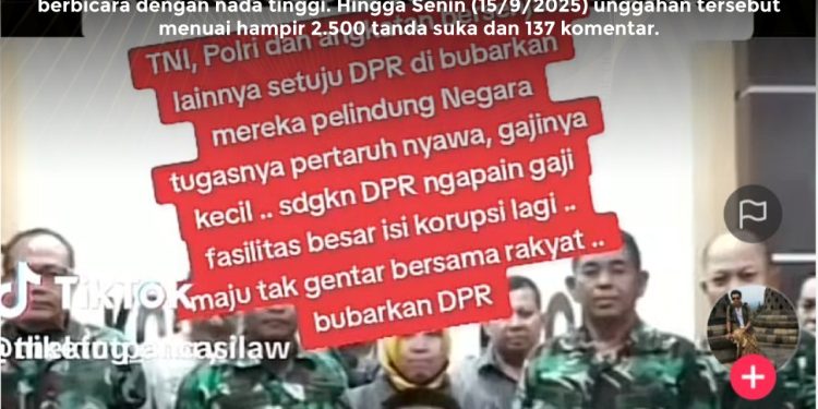 [SALAH] Video “Anggota TNI Dan Polri Setuju Dpr Dibubarkan”