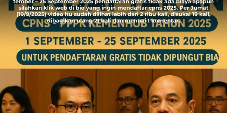 [PENIPUAN] Pendaftaran CPNS Kemenhub Periode 1 September – 25 September 2025