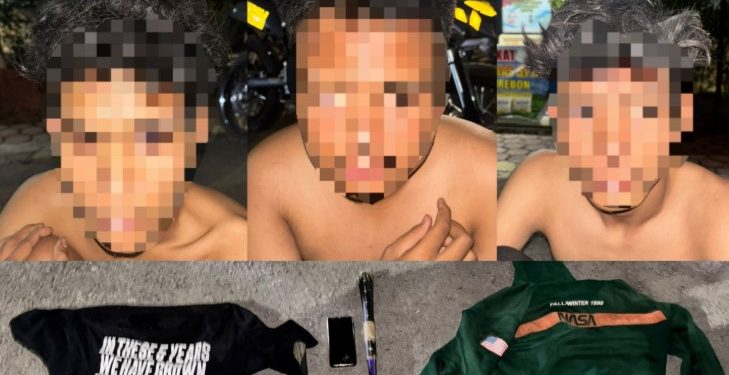 Cegah Tawuran, Polresta Cirebon Tangkap Tiga Pemuda Bawa Senjata Tajam