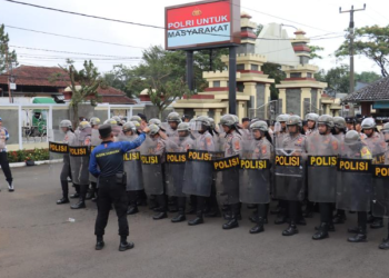 Polres Ciamis Tingkatkan Kesiapsiagaan Hadapi Serangan, Gelar Latihan Pengendalian Massa