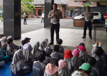 Polres Tasikmalaya Kota Ubah Halaman Mapolres Jadi Arena Bermain Edukatif, Polisi Sahabat Anak Hadirkan Kesadaran Lalu Lintas Sejak Dini
