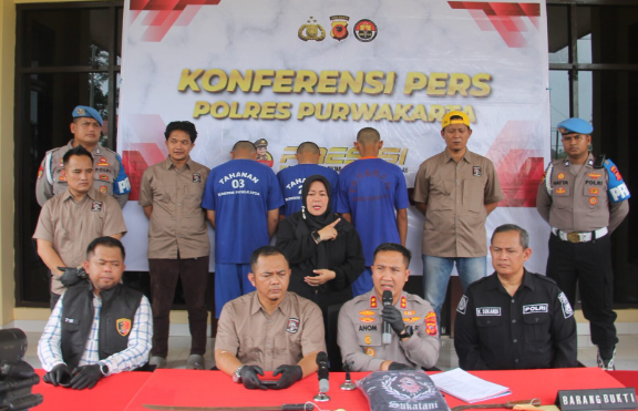 Polres Purwakarta Ungkap Kasus Kekerasan Bersama di Muka Umum, Empat Tersangka Diamankan