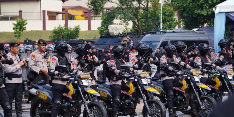 Simulasi Penanganan Unjuk Rasa Anarkis Di Apel Kasatwil 2025, Wujud Profesionalitas Dan Kesiapsiagaan Polri