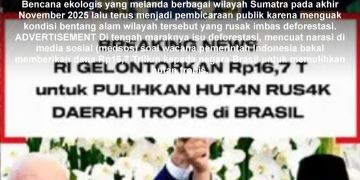 Keliru, Narasi RI Kucurkan Rp16,7 T Pulihkan Hutan Tropis Brasil