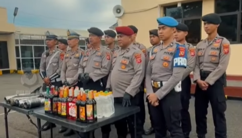 Jaga Kamtibmas, Polres Cianjur Sita Ratusan Knalpot Brong dan Miras dalam Kegiatan Rutin yang Ditingkatkan