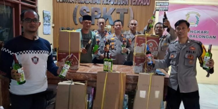 Polres Indramayu Siap Amankan Pilwu Serentak 2025, Ratusan Botol Miras dan Knalpot Brong Disita
