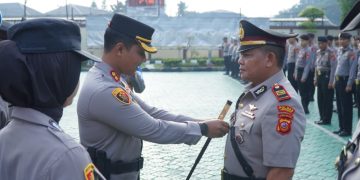Kapolres Karawang Pimpin Sertijab Sejumlah Pejabat Utama dan Kapolsek