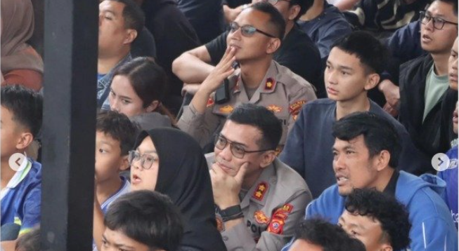 Kapolres Sukabumi Kota Duduk Bareng Bobotoh, Nobar Persib vs Persija Penuh Keakraban