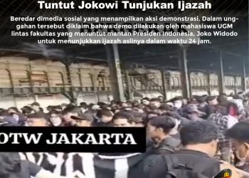 KLARIFIKASI HOAX – MISLEADING CONTENT [SALAH] Demo Mahasiswa UGM Tuntut Jokowi Tunjukan Ijazah