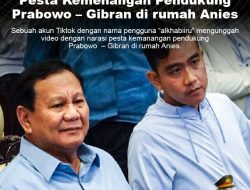 [SALAH] “Pesta Kemenangan Pendukung Prabowo – Gibran di rumah Anies”