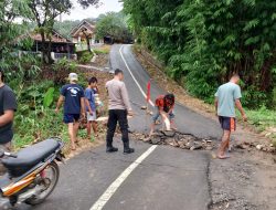 Polisi di Majalengka Beraksi Cepat Tanggapi Pergeseran Tanah di Desa Cibodas