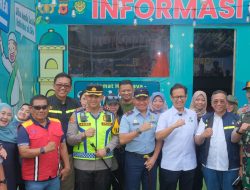 Kapolres Subang Sambut Kunker Menkes RI Budi Gunadi Sadikin ke Posko Mudik Rest Area KM 102-A