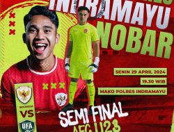 Polres Indramayu Gelar Nobar Pertandingan Timnas Indonesia U-23 vs Timnas Uzbekistan U-23