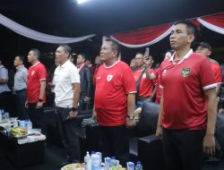 KAPOLDA JABAR, BERSAMA DENGAN PJ GUBERNUR, PANGDAM III  SILIWANGI DAN FORKOPIMDA JABAR MELAKSANAKAN KEGIATAN NONTON BARENG PERTANDINGAN SEPAKBOLA PIALA ASIA U-23  ANTARA TIMNAS INDONESIA U-23