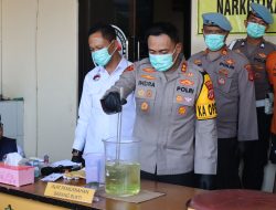 Kapolres Majalengka Gelar Press Release Pemusnahan Barang Bukti Narkotika