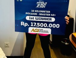 Harumkan Nama Polri, Polwan Dit Lantas Polda Jabar  Raih Juara 1 Kemala Run 2024 Kategori 10 Km Polwan Master 40+