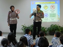 Edukasi Masyarakat, Satlantas Polresta Bogor Kota Simulasi Cara Aman ke Sekolah di Sekolah Bogor Raya