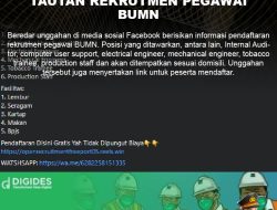 KLARIFIKASI HOAX – MANIPULATED CONTENT TAUTAN REKRUTMEN PEGAWAI BUMN