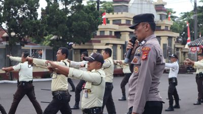 Dalam Rangka Ops Mantap Praja Lodaya 2024, Polres Ciamis Latih Satpam Tingkatkan Kemampuan Hadapi Pilkada 2024