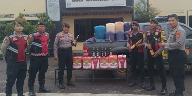 Antisipasi Gangguan Kamtibmas, Polresta Cirebon Razia Miras Jelang Ramadan