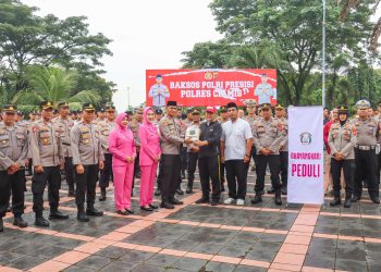 Polres Ciamis Tunjukkan Kepedulian, Bersihkan Masjid dan Bagikan Beras dalam Bakti Sosial Ramadhan
