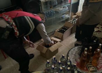 Polres Garut Gagalkan Peredaran Ratusan  Miras Saat Malam Takbiran