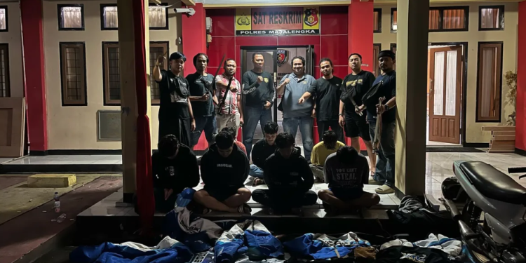 Resahkan Warga, Polres Majalengka Amankan 7 Anggota Geng Motor
