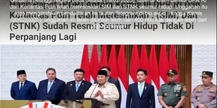 [PENIPUAN] Polri Meresmikan Sim Dan Stnk Berlaku Seumur Hidup