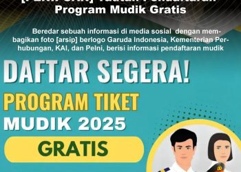 KLARIFIKASI HOAX – FABRICATED CONTENT [PENIPUAN] Tautan Pendaftaran Program Mudik Gratis
