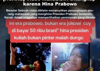 KLARIFIKASI HOAX – MISLEADING CONTENT [HOAKS] Video Mahasiswi Ditangkap karena Hina Prabowo