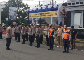 Operasi Ketupat Lodaya 2025: Polres Kuningan Laksanakan Apel Kesiapan di Pos Pengamanan Bojong, Titik Strategis di Jalur Utama