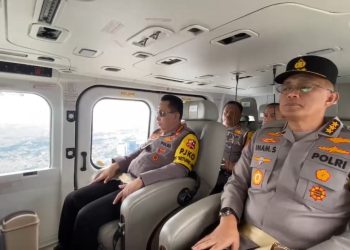 Kapolri Pantau Arus Mudik dari Udara