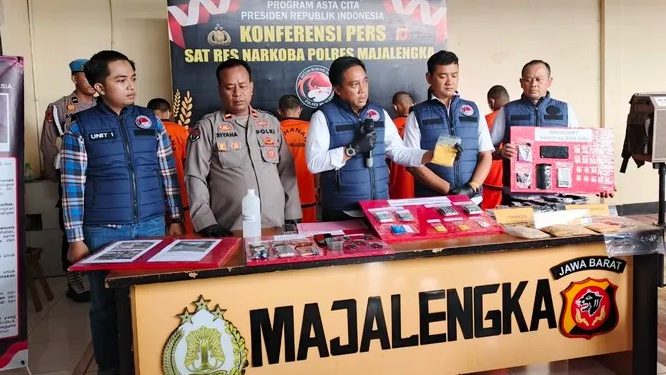 Polres Majalengka Berhasil Ungkap Jaringan Narkoba, Amankan 7 Tersangka