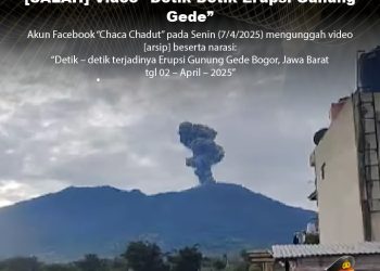 [SALAH] Video “Detik-Detik Erupsi Gunung Gede”