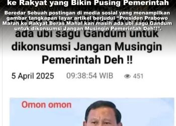 KLARIFIKASI HOAX – MANIPULATED CONTENT [SALAH] Artikel Presiden Prabowo Marah ke Rakyat yang Bikin Pusing Pemerintah