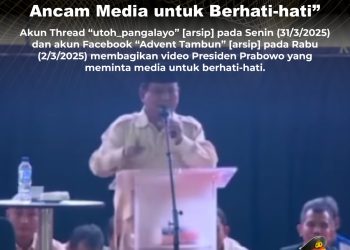 [SALAH] Video “Presiden Prabowo Ancam Media untuk Berhati-hati”
