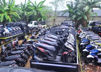 Polisi Gerebek Lahan Kosong, 26 Motor Tak Berdokumen Diamankan