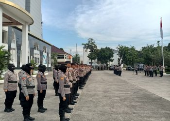 Wakapolres Cirebon Kota Pimpin Apel Pengamanan Unras Ojek Online