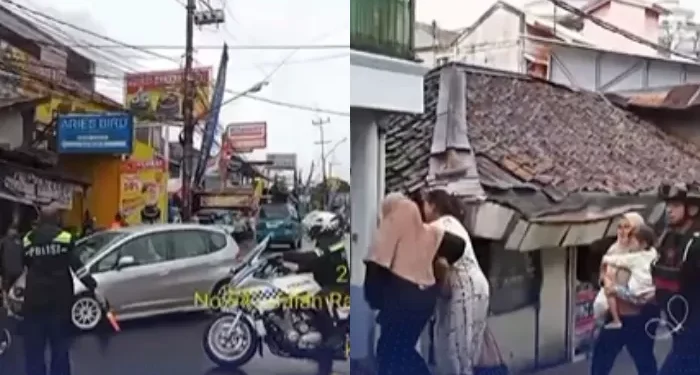 Polisi Bogor Viral Kawal Ibu Hendak Melahirkan di Puncak