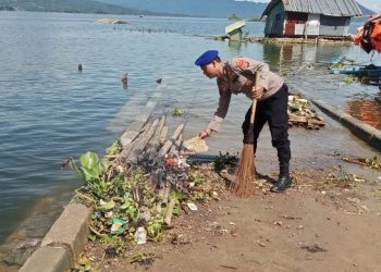 Satpolairud Polres Purwakarta Gencarkan Aksi Peduli Lingkungan di Waduk Jatiluhur