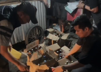 Polresta Bogor Kota Sita Puluhan Botol Miras dalam Razia di Tanah Sareal