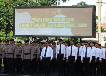 Polres Cianjur Lakukan Sertijab Kabagren dan Tujuh Kapolsek