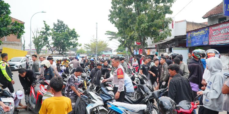 Polisi Gelar Razia Knalpot Brong di Katapang, Kabupaten Bandung