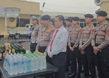 Polres Cianjur Sita 300 Botol Miras dan 119 Knalpot Bising dalam Operasi KRYD