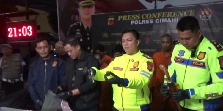 Polres Cimahi Amankan Puluhan Orang Terduga Pelaku Premanisme di Cimahi dan KBB