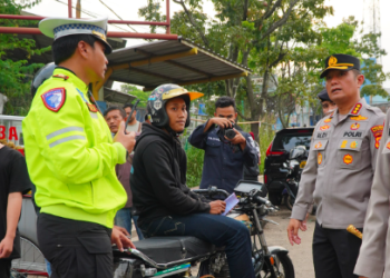 Polresta Bandung Sita 39 Knalpot Brong dalam Razia Kendaraan Bermotor